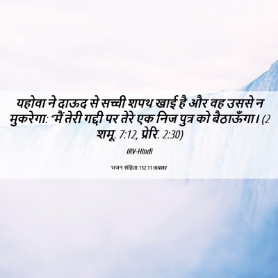 Picture 06 - भजन संहिता 132:11 HINIRV - यहोवा ने दाऊद से - Bible Verse Picture