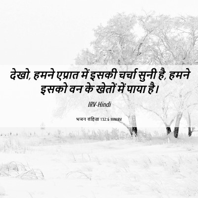 Picture 06 - भजन संहिता 132:6 HINIRV - देखो, हमने एप्रात - Bible Verse Picture