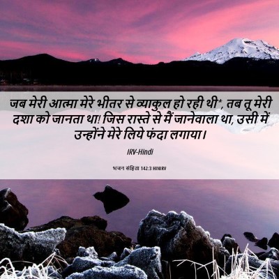 Picture 06 - भजन संहिता 142:3 HINIRV - जब मेरी आत्मा मेरे - Bible Verse Picture