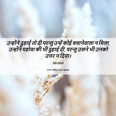 Picture 06 - भजन संहिता 18:41 HINIRV - उन्होंने दुहाई तो - Bible Verse Picture