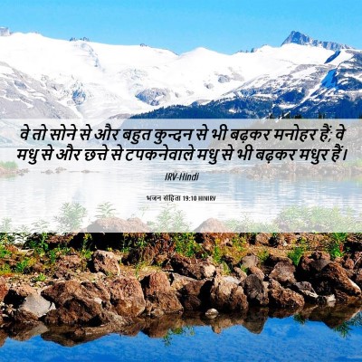 Picture 06 - भजन संहिता 19:10 HINIRV - वे तो सोने से और - Bible Verse Picture