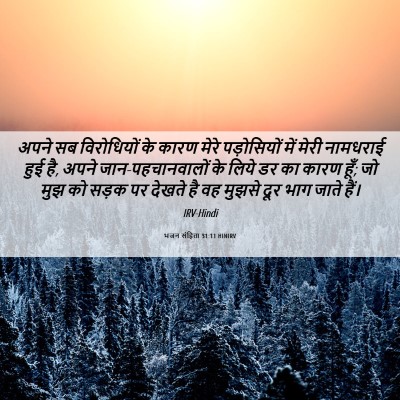 Picture 06 - भजन संहिता 31:11 HINIRV - अपने सब विरोधियों - Bible Verse Picture