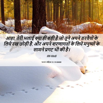 Picture 06 - भजन संहिता 31:19 HINIRV - आहा, तेरी भलाई क्या - Bible Verse Picture