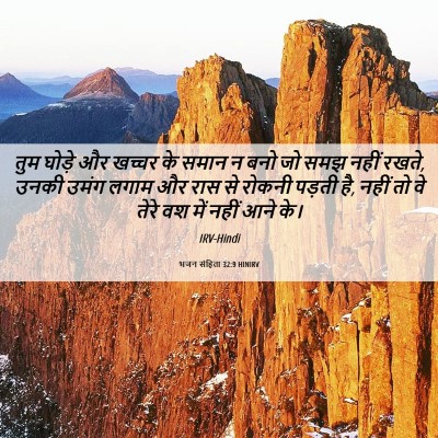 Picture 06 - भजन संहिता 32:9 HINIRV - तुम घोड़े और खच्चर - Bible Verse Picture