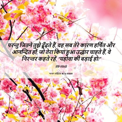 Picture 06 - भजन संहिता 40:16 HINIRV - परन्तु जितने तुझे - Bible Verse Picture