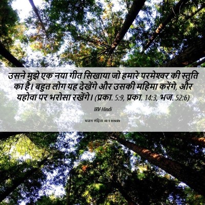 Picture 06 - भजन संहिता 40:3 HINIRV - उसने मुझे एक नया - Bible Verse Picture
