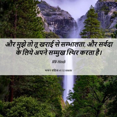 Picture 06 - भजन संहिता 41:12 HINIRV - और मुझे तो तू खराई - Bible Verse Picture