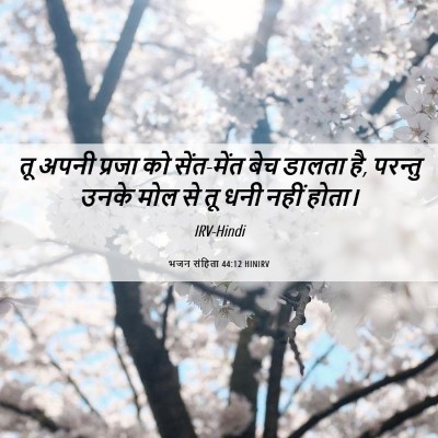 Picture 06 - भजन संहिता 44:12 HINIRV - तू अपनी प्रजा को - Bible Verse Picture