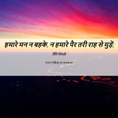 Picture 06 - भजन संहिता 44:18 HINIRV - हमारे मन न बहके, न - Bible Verse Picture