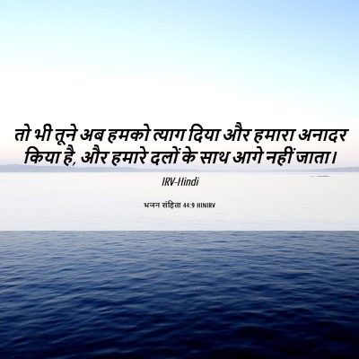 Picture 06 - भजन संहिता 44:9 HINIRV - तो भी तूने अब हमको - Bible Verse Picture