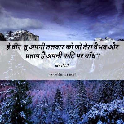 Picture 06 - भजन संहिता 45:3 HINIRV - हे वीर, तू अपनी - Bible Verse Picture