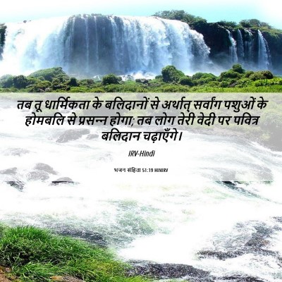 Picture 06 - भजन संहिता 51:19 HINIRV - तब तू धार्मिकता के - Bible Verse Picture