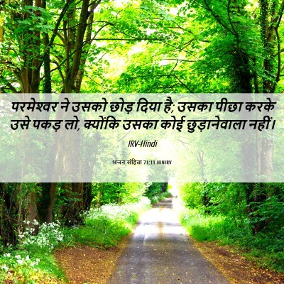 Picture 06 - भजन संहिता 71:11 HINIRV - परमेश्‍वर ने उसको - Bible Verse Picture