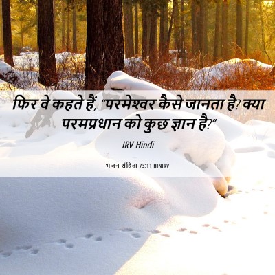 Picture 06 - भजन संहिता 73:11 HINIRV - फिर वे कहते हैं, - Bible Verse Picture