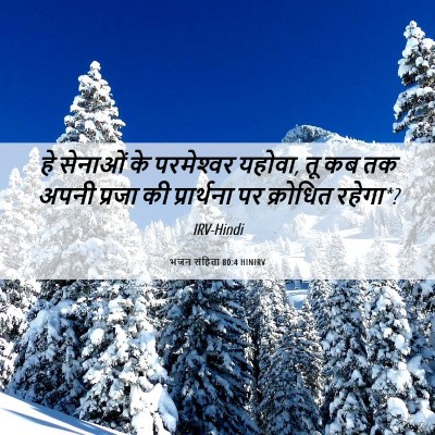 Picture 06 - भजन संहिता 80:4 HINIRV - हे सेनाओं के - Bible Verse Picture