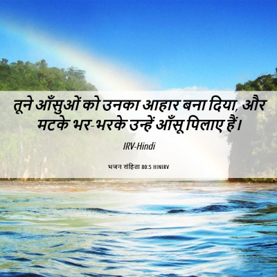 Picture 06 - भजन संहिता 80:5 HINIRV - तूने आँसुओं को - Bible Verse Picture