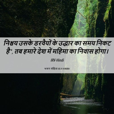 Picture 06 - भजन संहिता 85:9 HINIRV - निश्चय उसके - Bible Verse Picture