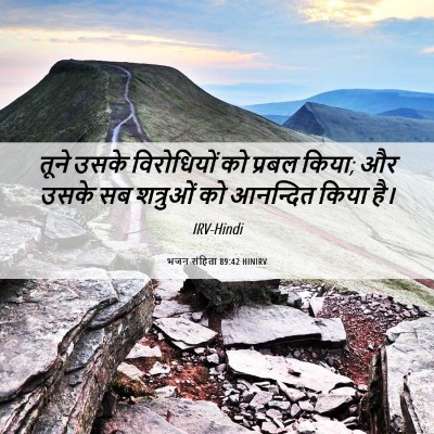 Picture 06 - भजन संहिता 89:42 HINIRV - तूने उसके - Bible Verse Picture