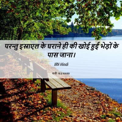 Picture 06 - मत्ती 10:6 HINIRV - परन्तु इस्राएल के - Bible Verse Picture