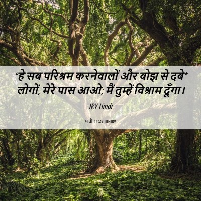 Picture 06 - मत्ती 11:28 HINIRV - “हे सब परिश्रम - Bible Verse Picture