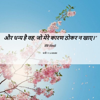 Picture 06 - मत्ती 11:6 HINIRV - और धन्य है वह, जो - Bible Verse Picture