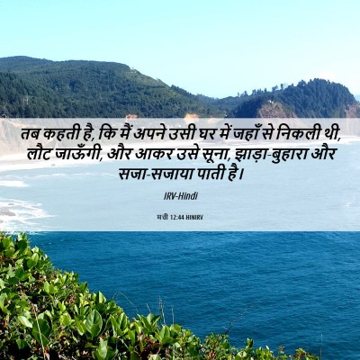 Picture 06 - मत्ती 12:44 HINIRV - तब कहती है, कि मैं - Bible Verse Picture