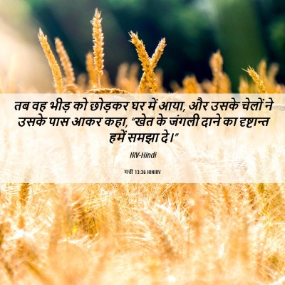 Picture 06 - मत्ती 13:36 HINIRV - तब वह भीड़ को - Bible Verse Picture