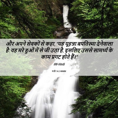 Picture 06 - मत्ती 14:2 HINIRV - और अपने सेवकों से - Bible Verse Picture