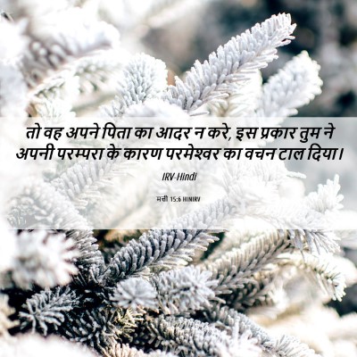 Picture 06 - मत्ती 15:6 HINIRV - तो वह अपने पिता का - Bible Verse Picture