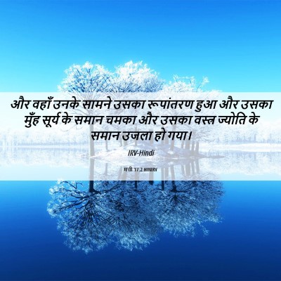 Picture 06 - मत्ती 17:2 HINIRV - और वहाँ उनके सामने - Bible Verse Picture