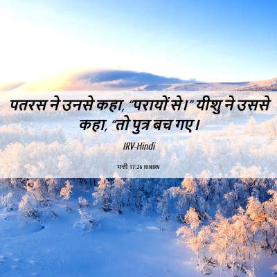 Picture 06 - मत्ती 17:26 HINIRV - पतरस ने उनसे कहा, - Bible Verse Picture