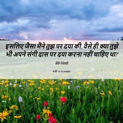 Picture 06 - मत्ती 18:33 HINIRV - इसलिए जैसा मैंने - Bible Verse Picture