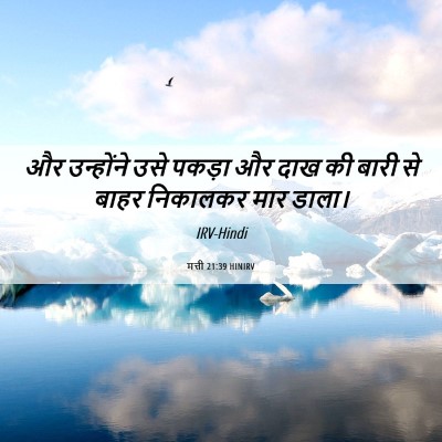 Picture 06 - मत्ती 21:39 HINIRV - और उन्होंने उसे - Bible Verse Picture