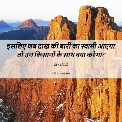 Picture 06 - मत्ती 21:40 HINIRV - इसलिए जब दाख की - Bible Verse Picture