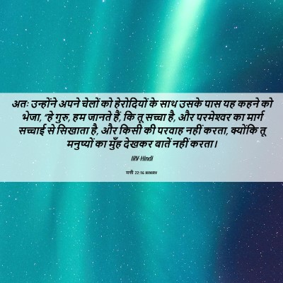 Picture 06 - मत्ती 22:16 HINIRV - अतः उन्होंने अपने - Bible Verse Picture