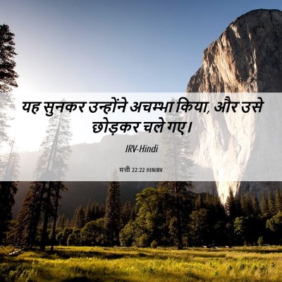 Picture 06 - मत्ती 22:22 HINIRV - यह सुनकर उन्होंने - Bible Verse Picture