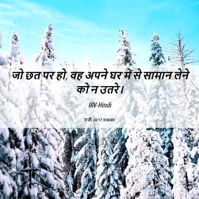 Picture 06 - मत्ती 24:17 HINIRV - जो छत पर हो, वह अपने - Bible Verse Picture