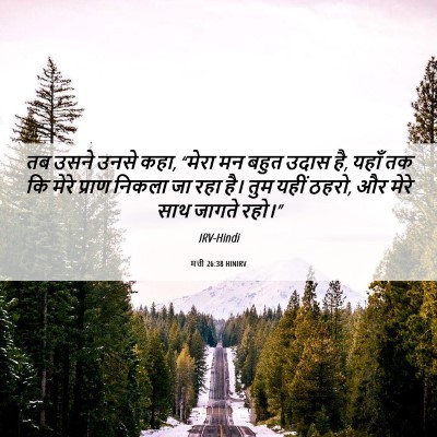 Picture 06 - मत्ती 26:38 HINIRV - तब उसने उनसे कहा, - Bible Verse Picture
