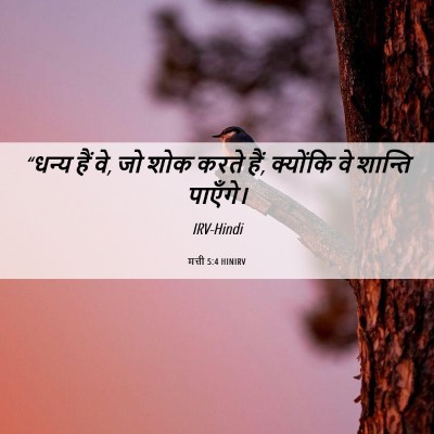 Picture 06 - मत्ती 5:4 HINIRV - “धन्य हैं वे, जो - Bible Verse Picture