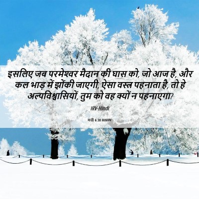 Picture 06 - मत्ती 6:30 HINIRV - इसलिए जब - Bible Verse Picture