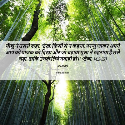 Picture 06 - मत्ती 8:4 HINIRV - यीशु ने उससे कहा, - Bible Verse Picture