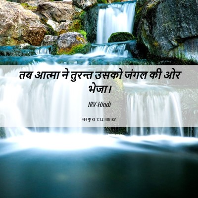 Picture 06 - मरकुस 1:12 HINIRV - तब आत्मा ने तुरन्त - Bible Verse Picture