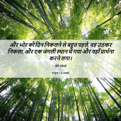 Picture 06 - मरकुस 1:35 HINIRV - और भोर को दिन - Bible Verse Picture