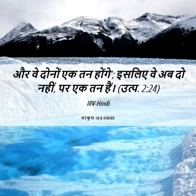 Picture 06 - मरकुस 10:8 HINIRV - और वे दोनों एक तन - Bible Verse Picture