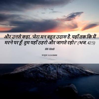 Picture 06 - मरकुस 14:34 HINIRV - और उनसे कहा, “मेरा - Bible Verse Picture