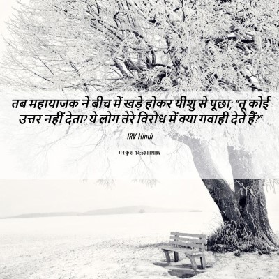Picture 06 - मरकुस 14:60 HINIRV - तब महायाजक ने बीच - Bible Verse Picture