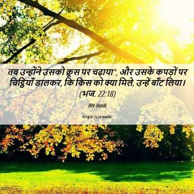 Picture 06 - मरकुस 15:24 HINIRV - तब उन्होंने उसको - Bible Verse Picture
