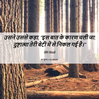 Picture 06 - मरकुस 7:29 HINIRV - उसने उससे कहा, “इस - Bible Verse Picture