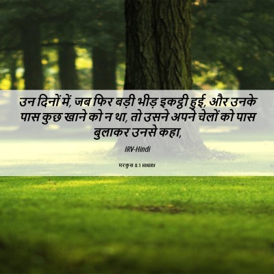 Picture 06 - मरकुस 8:1 HINIRV - उन दिनों में, जब - Bible Verse Picture