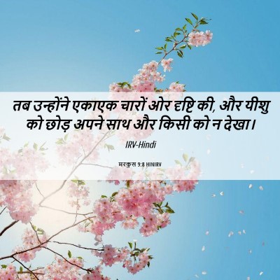 Picture 06 - मरकुस 9:8 HINIRV - तब उन्होंने एकाएक - Bible Verse Picture